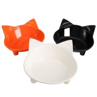 cat shape bowl Shallow Cat Water and Food Bowls with Non Slip Rubber dog bowl C1745