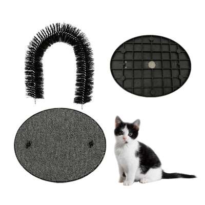 Pet Grooming Scratcher Brush Toy Cat Rubbing Arch Shedding Hair