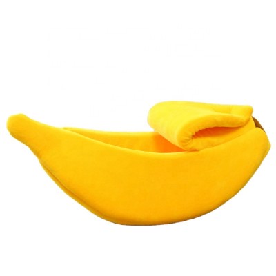 Cave cute banana Cat bed warm soft funny sofa sleeping playing resting lovely pet supplies for small dogs and  kittens