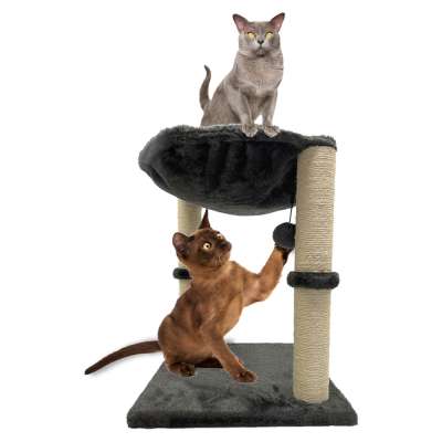 Tall Cat Scratching Post  Platform Interactive Toys for Cat Kittens Sisal Scratch Pole Cat Scratcher bed