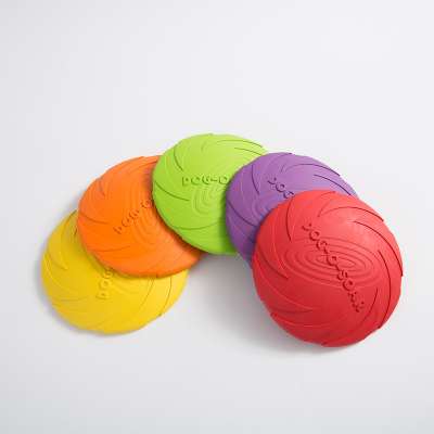 Bright Plus custom pet toy rubbery silicone disk dog flying discs ultimate flying disc sports interactive dog toy